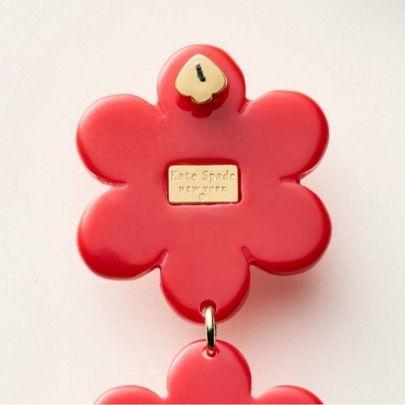 Kate Spade Red Floral Earrings plus Target colab - Picture 4 of 9